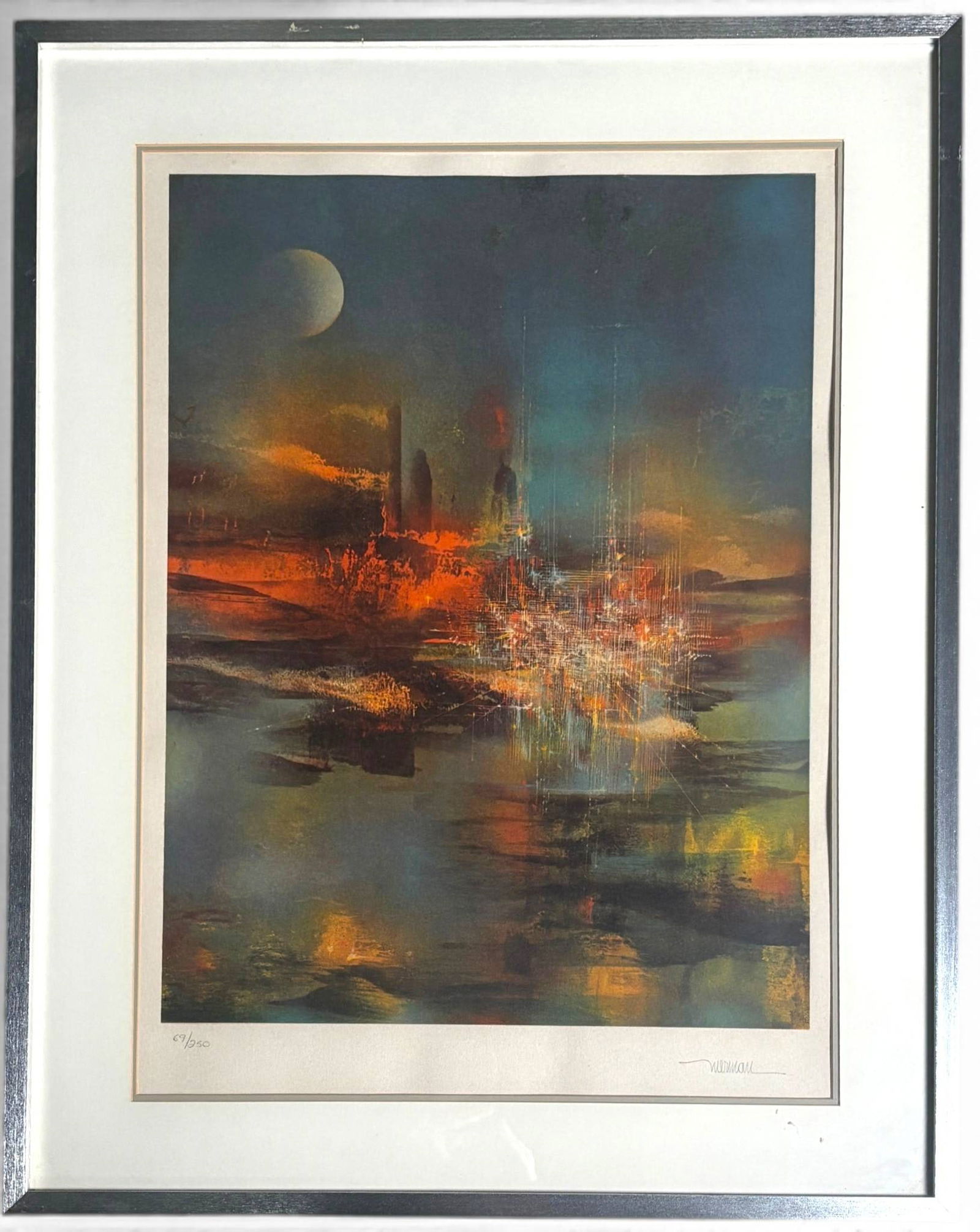 Leonardo Nierman Floating City Lithograph with COA (1 of 9)