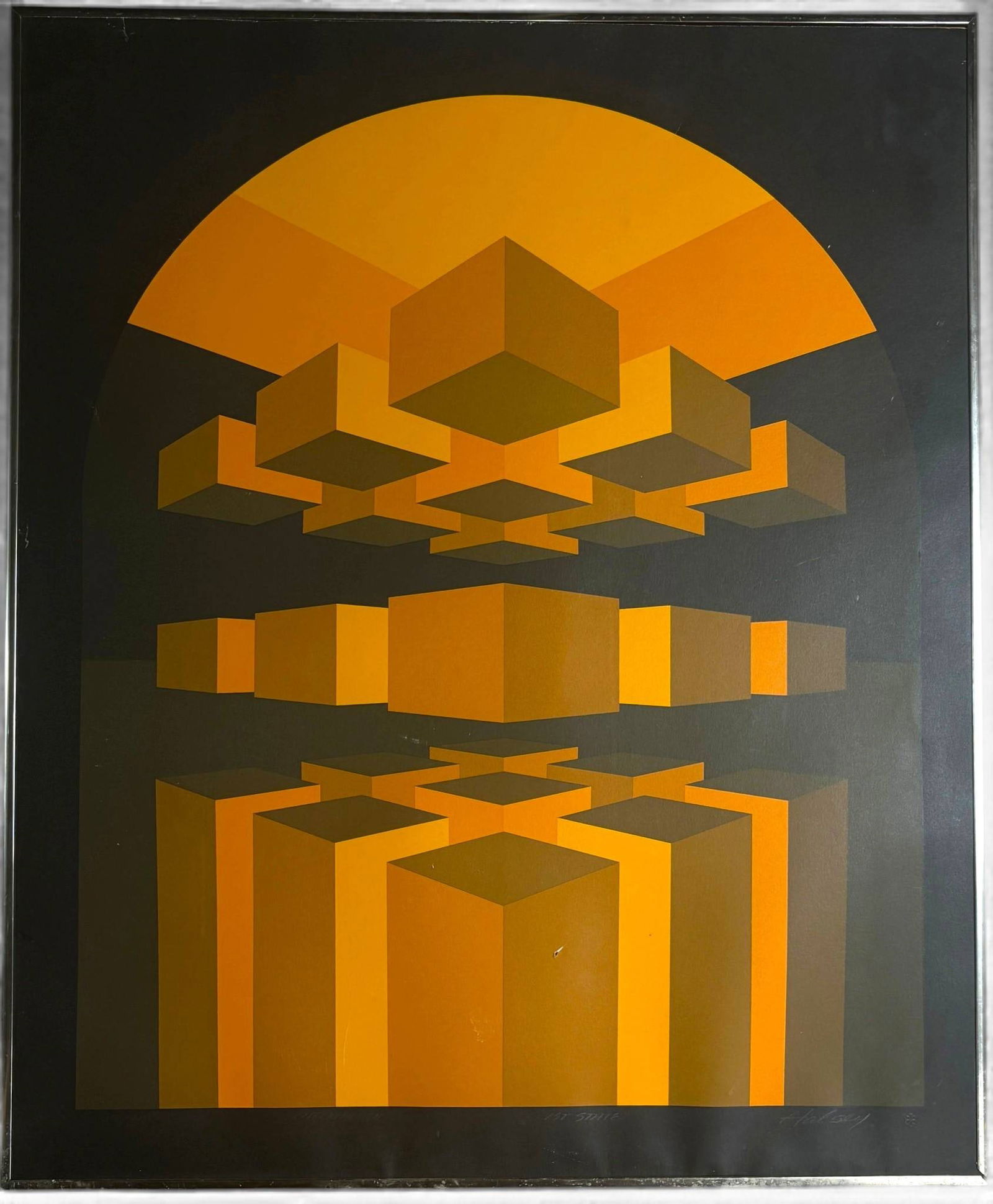 Brian Halsey Op Art Theophanon Signed Lithograph (1 of 13)