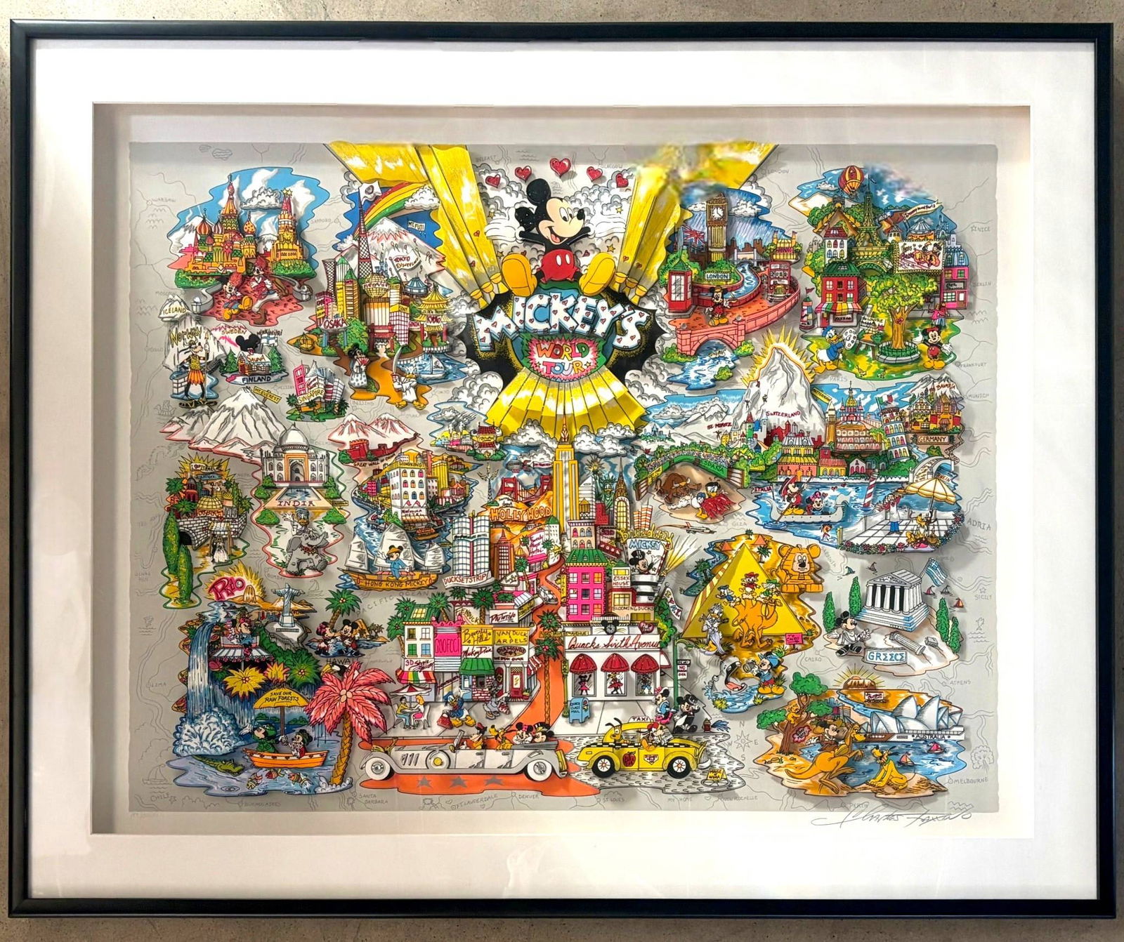 Charles Fazzino Mickey’s World Tour 3D Serigraph (1 of 11)