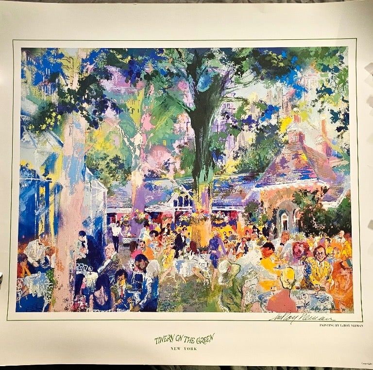 1992 Leroy Neiman Hand Signed Tavern on the Green Poster Print (1 of 5)