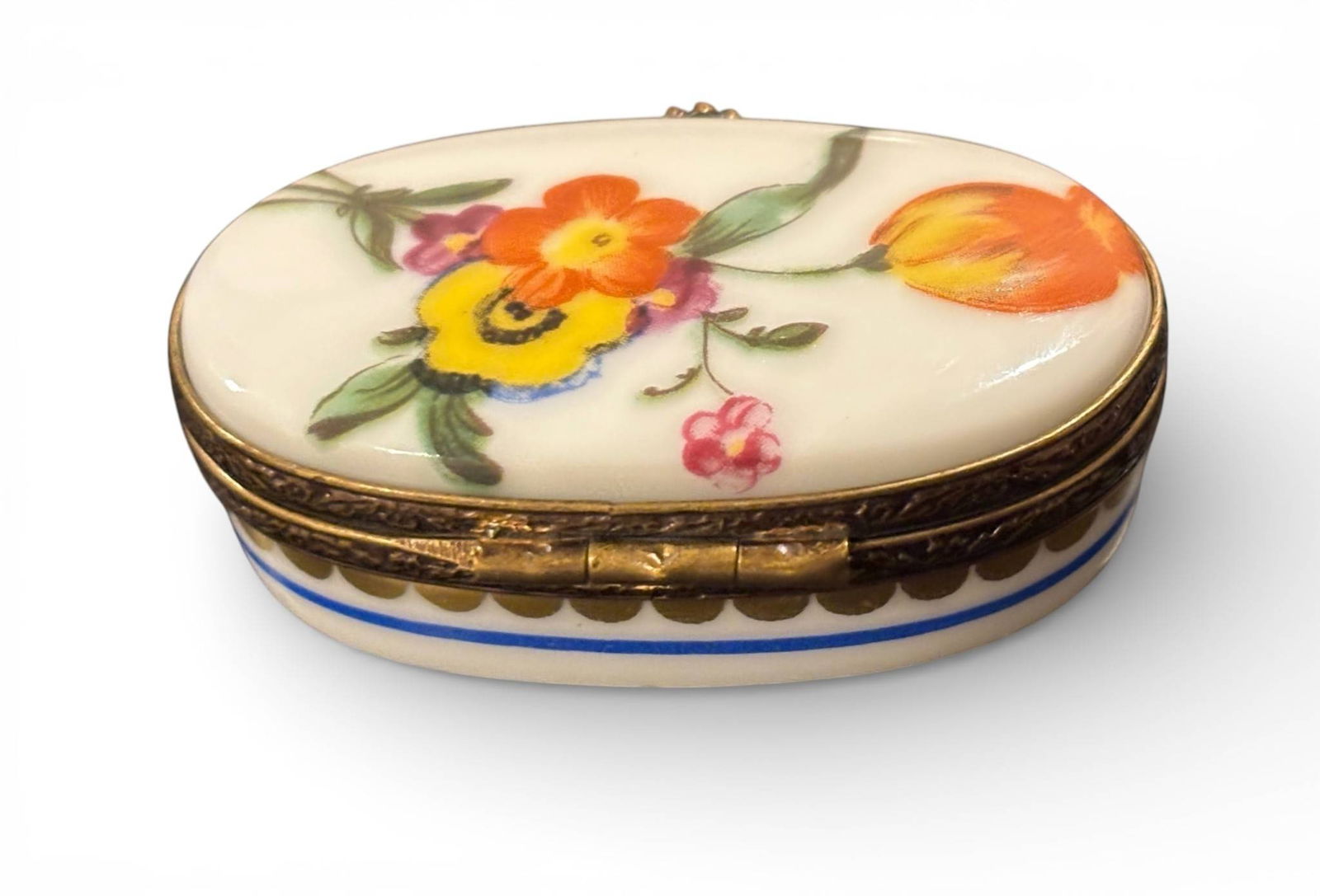 Hand Painted Porcelain Trinket Box by Ancienne Manufacture Royale (1 of 7)