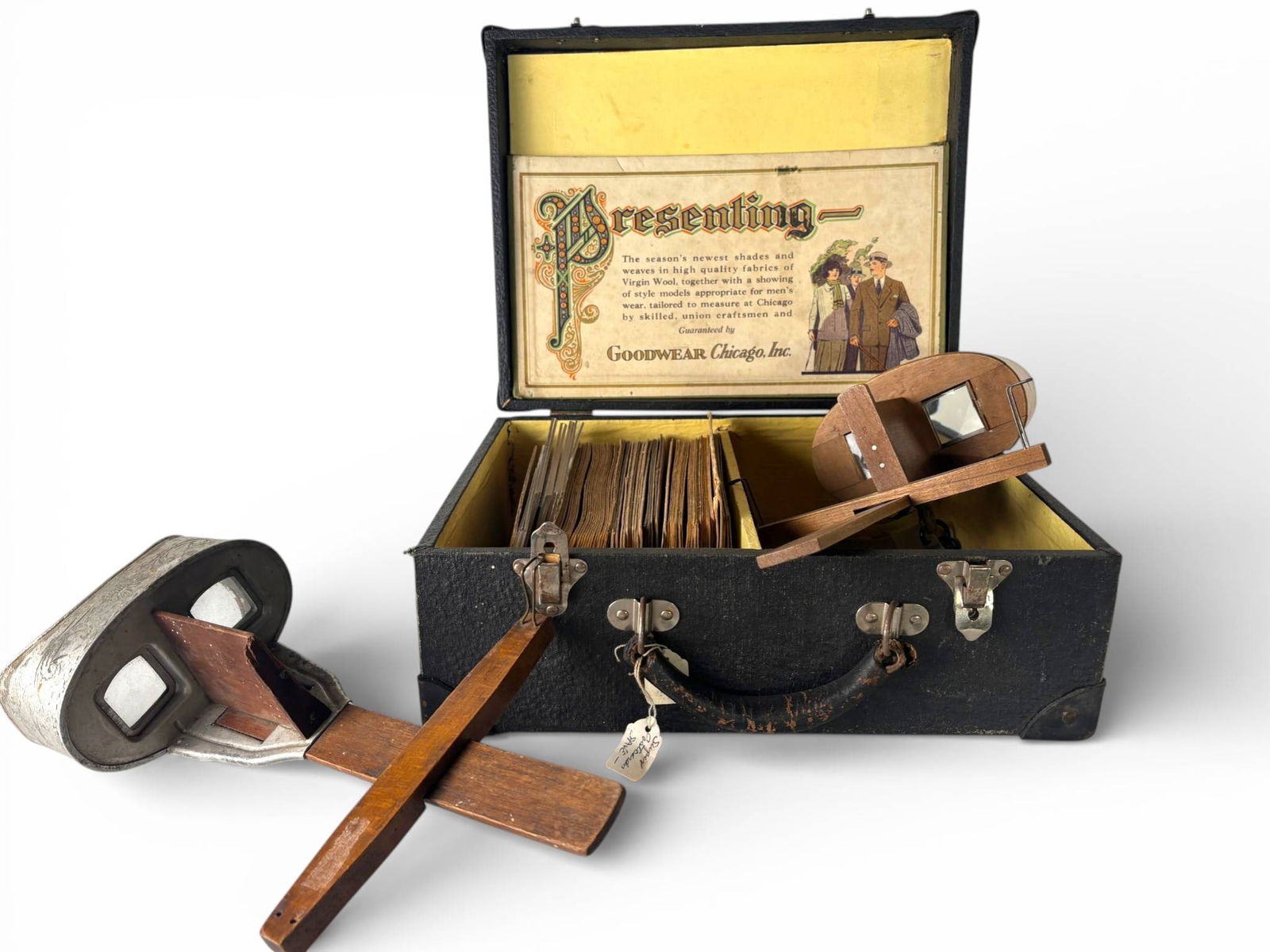 Antique Stereoscope Set with 75 Cards and Carrying Case (1 of 15)