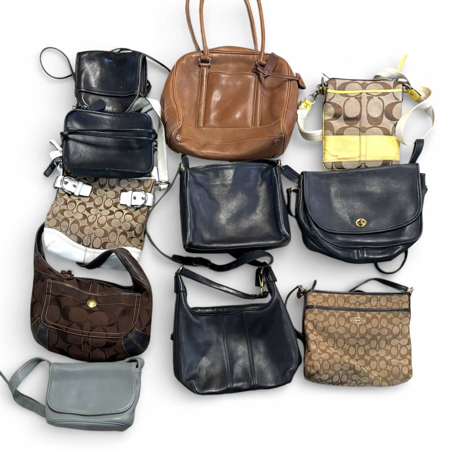 Eleven Vintage Coach Handbags in Leather and Signature Canvas (1 of 9)