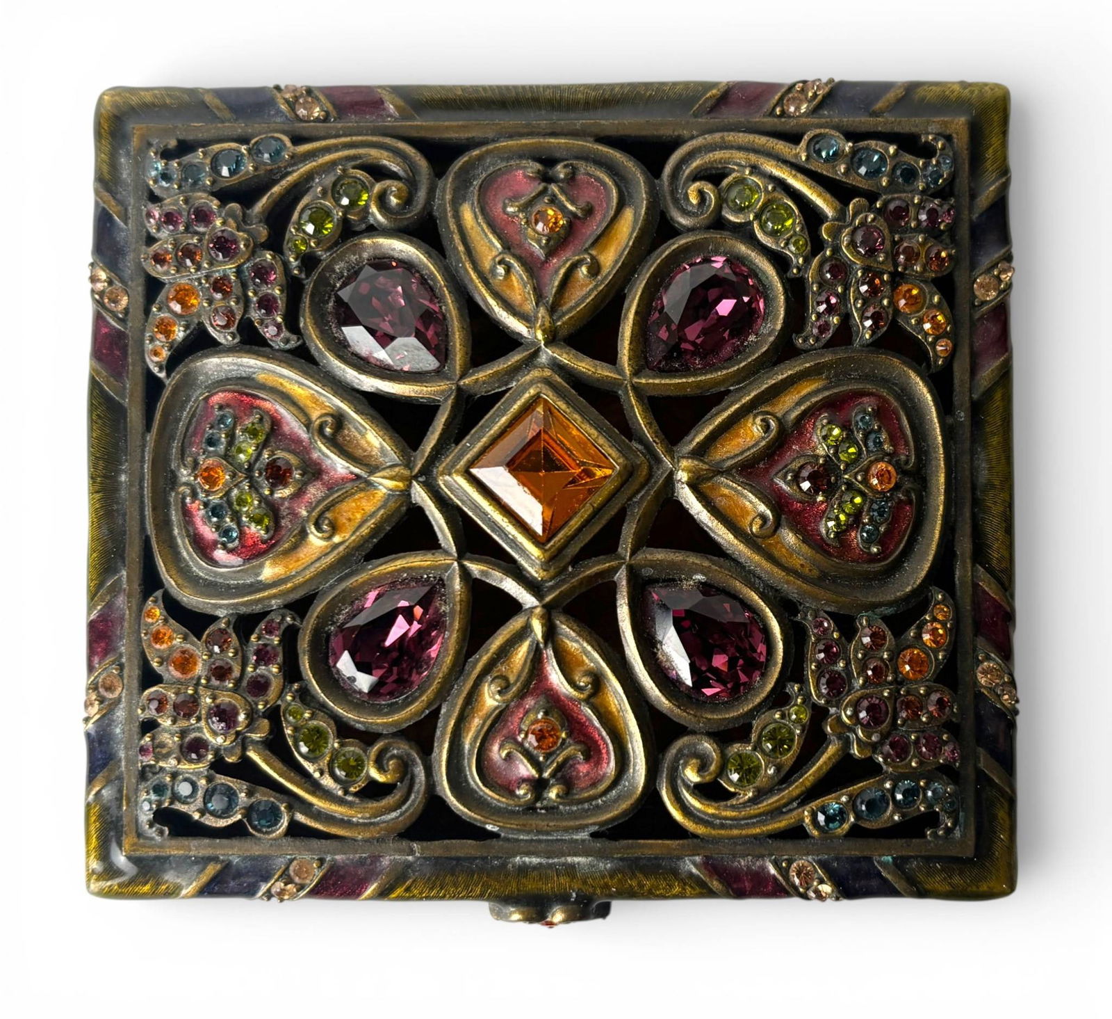 Jay Strongwater Enameled and Jeweled Decorative Box (1 of 8)