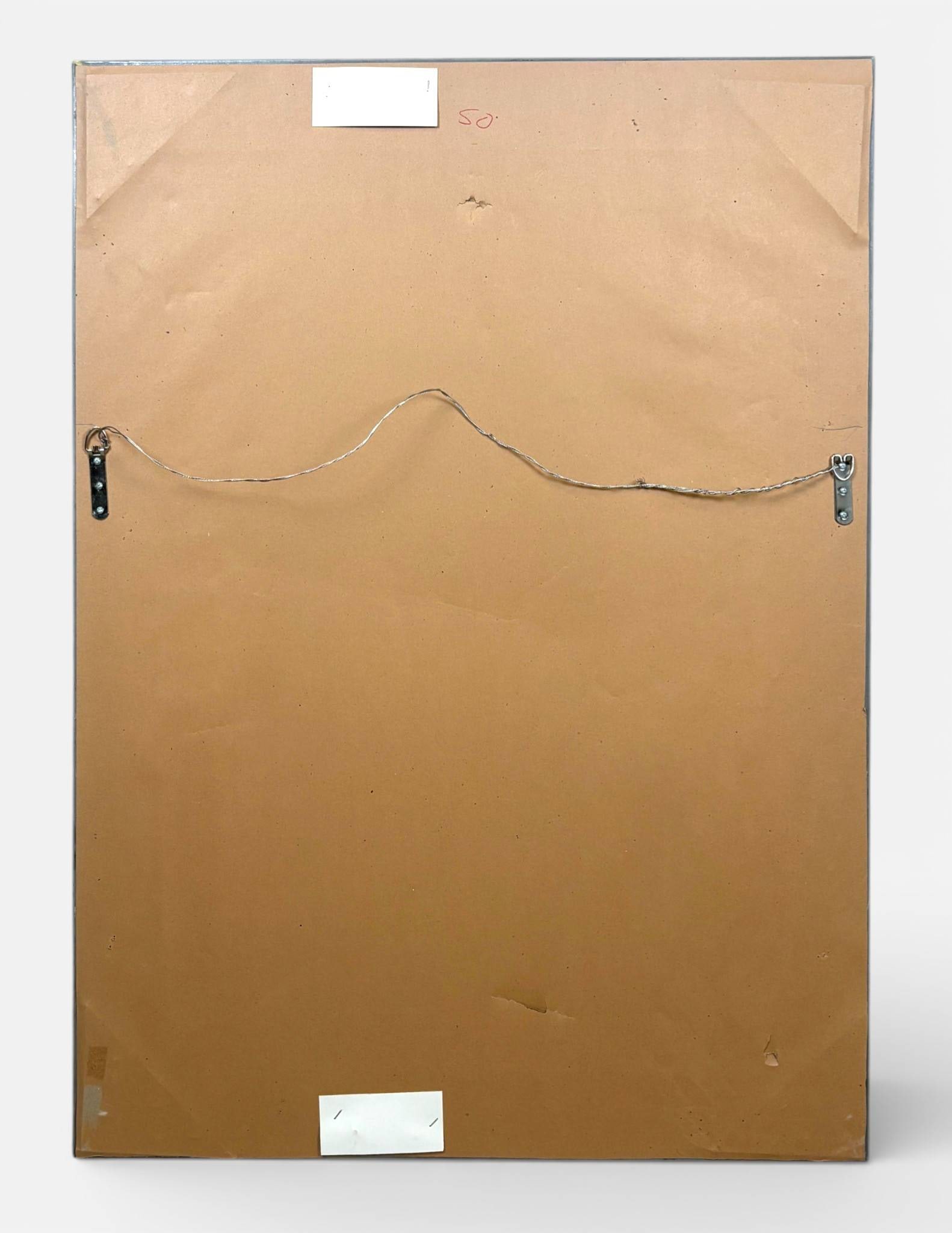 Rectangular Wall Mirror with Brushed Silver-Tone Frame - 5