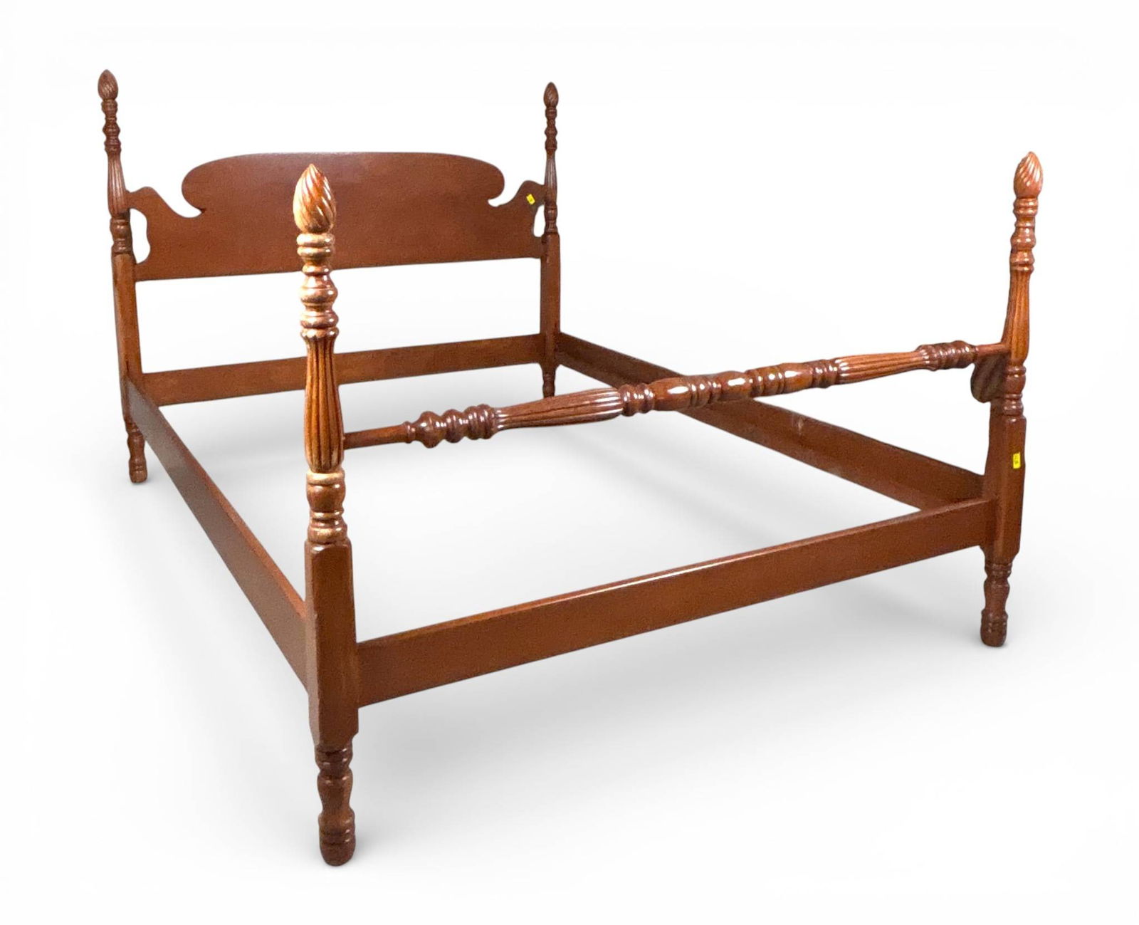 1930s Full Size Maple Bed Frame with Turned Posts (1 of 9)