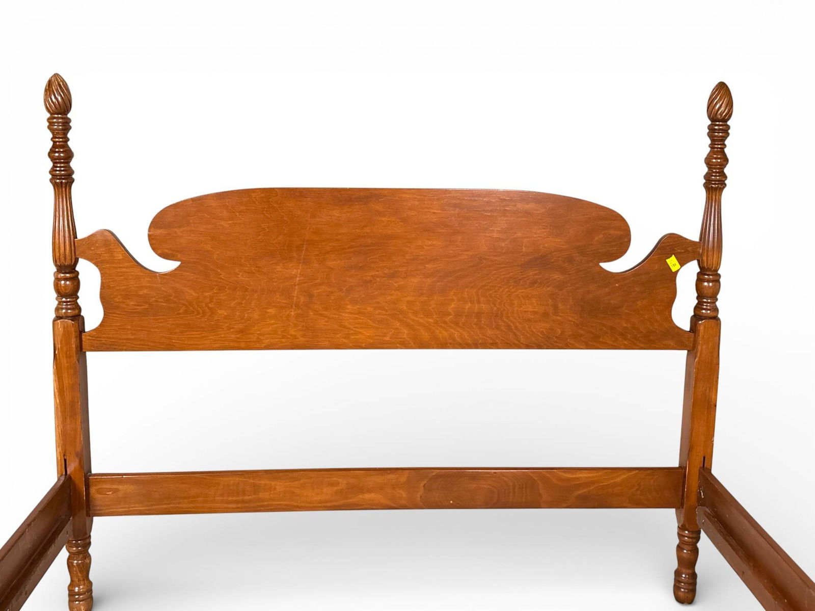 1930s Full Size Maple Bed Frame with Turned Posts - 2