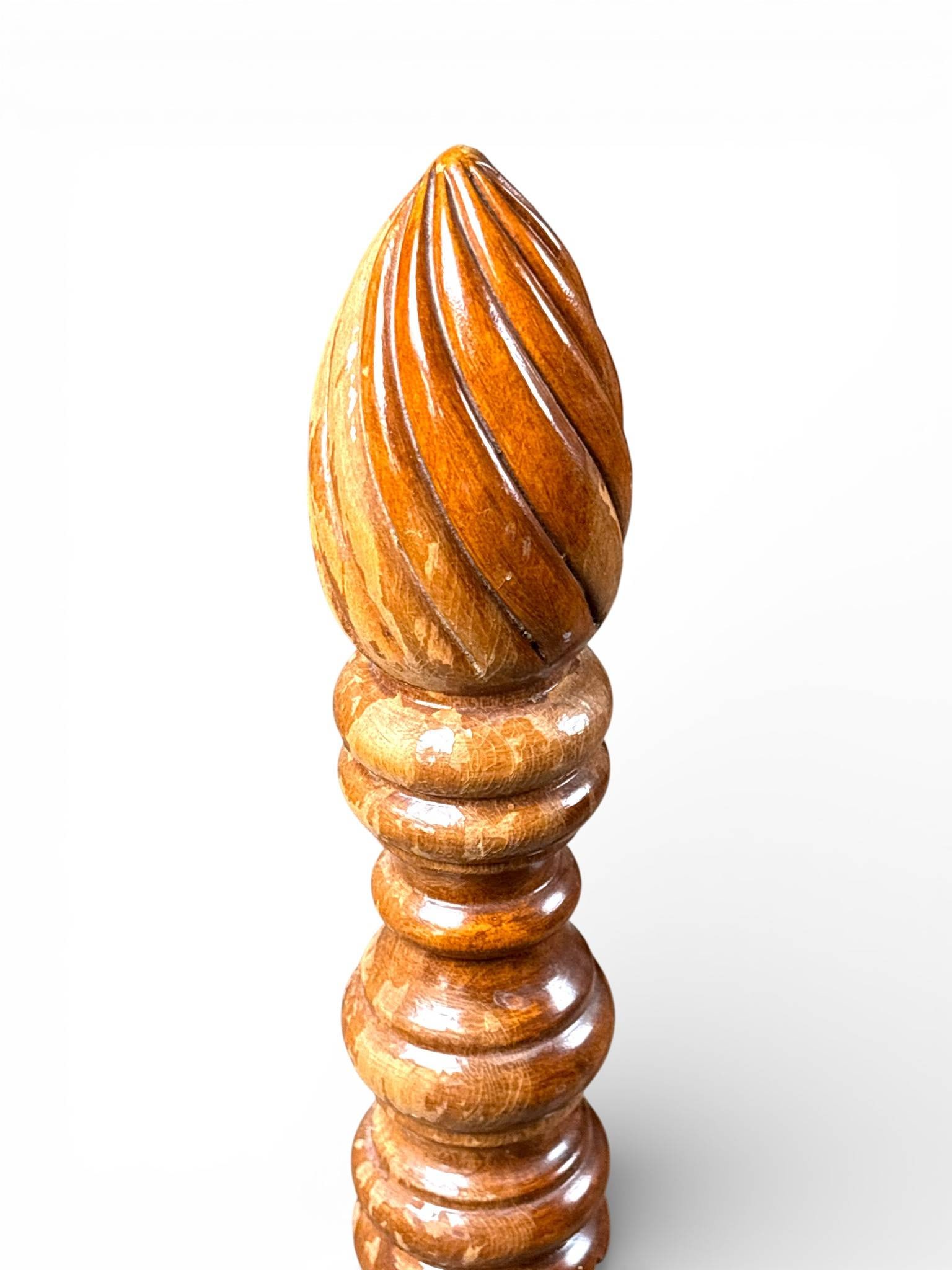 1930s Full Size Maple Bed Frame with Turned Posts - 6