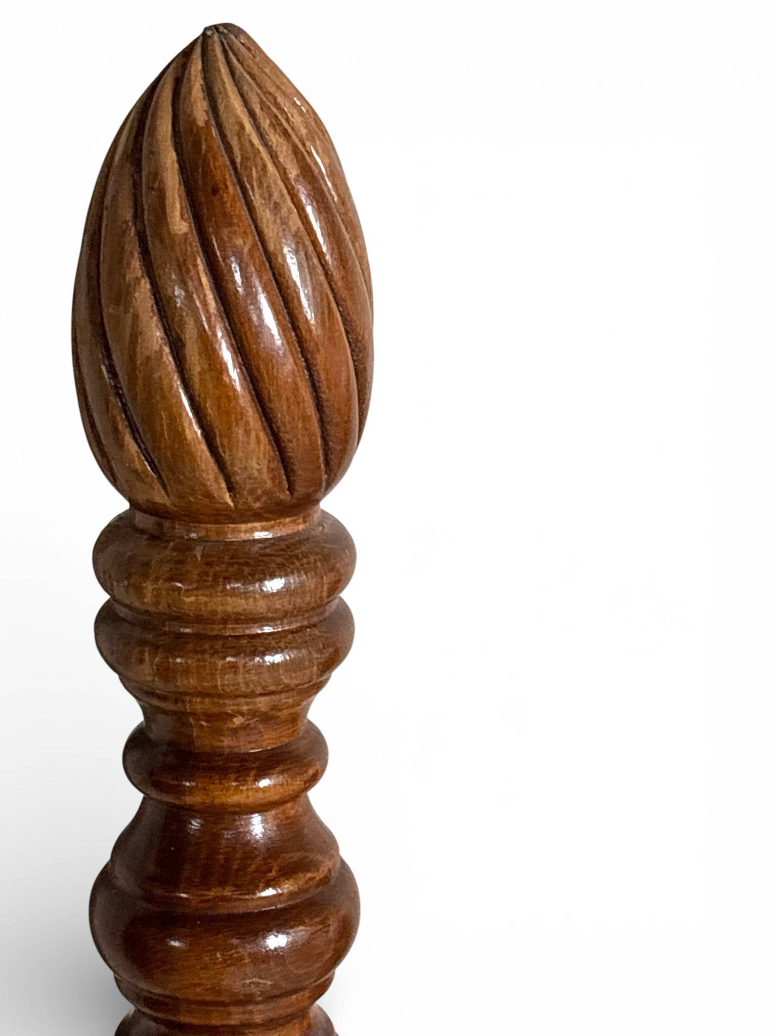 1930s Full Size Maple Bed Frame with Turned Posts - 8