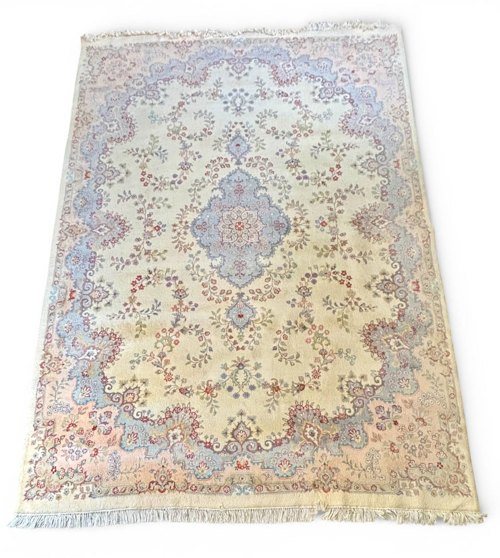 Handmade Persian Rug with Floral Motifs 8.8 x 13.3 (1 of 15)