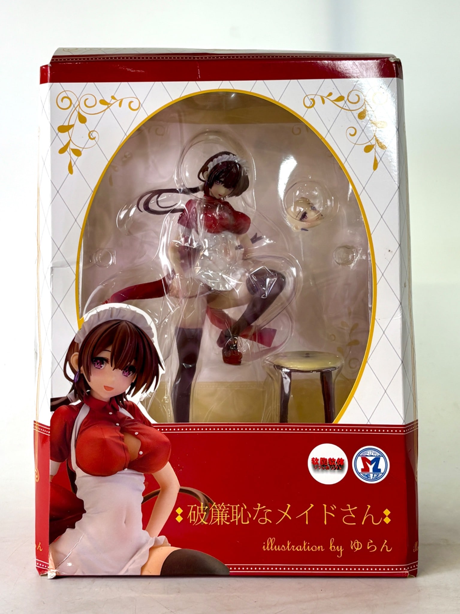 APT Maid 1/6 Scale PVC ABS Figure by SKYTUBE: APT Maid 1/6 scale figure manufactured by SKYTUBE. Crafted from PVC and ABS materials, the figure is designed with an anime inspired aesthetic and includes a stool as an accessory. The item is still i