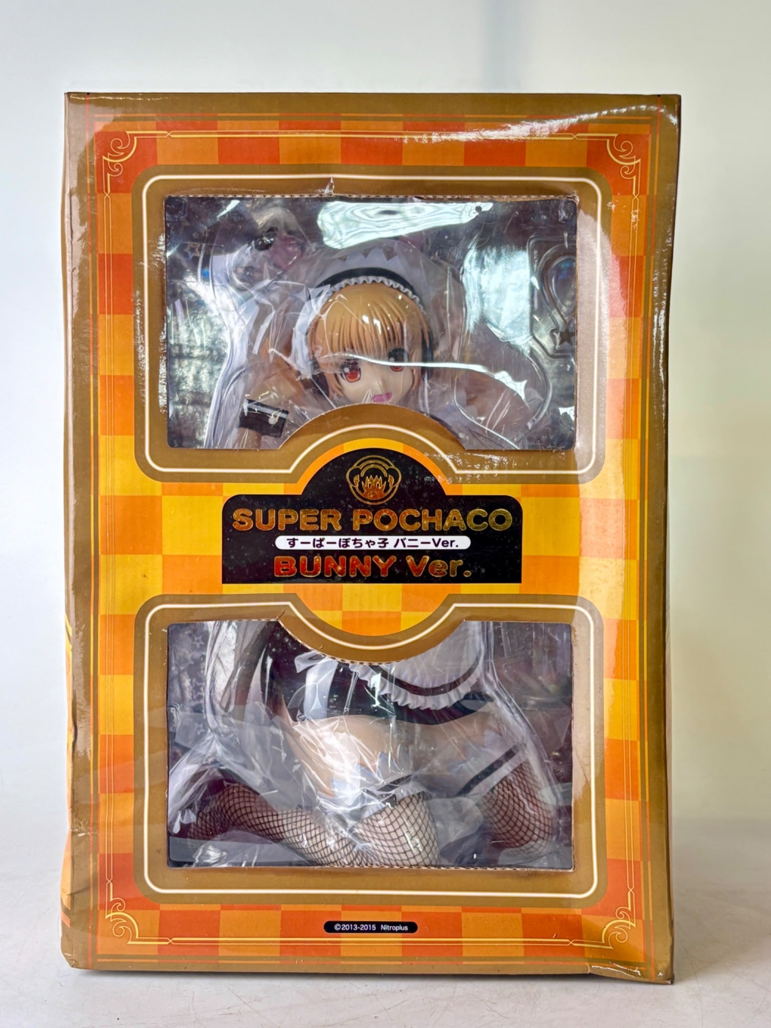 Super Pochaco Bunny Ver. PVC Figure by FREEing: Super Pochaco Bunny Ver. PVC figure manufactured by FREEing, as indicated on the box. The item is sealed in its original packaging with visible transparent window panels for viewing the figure. Packag