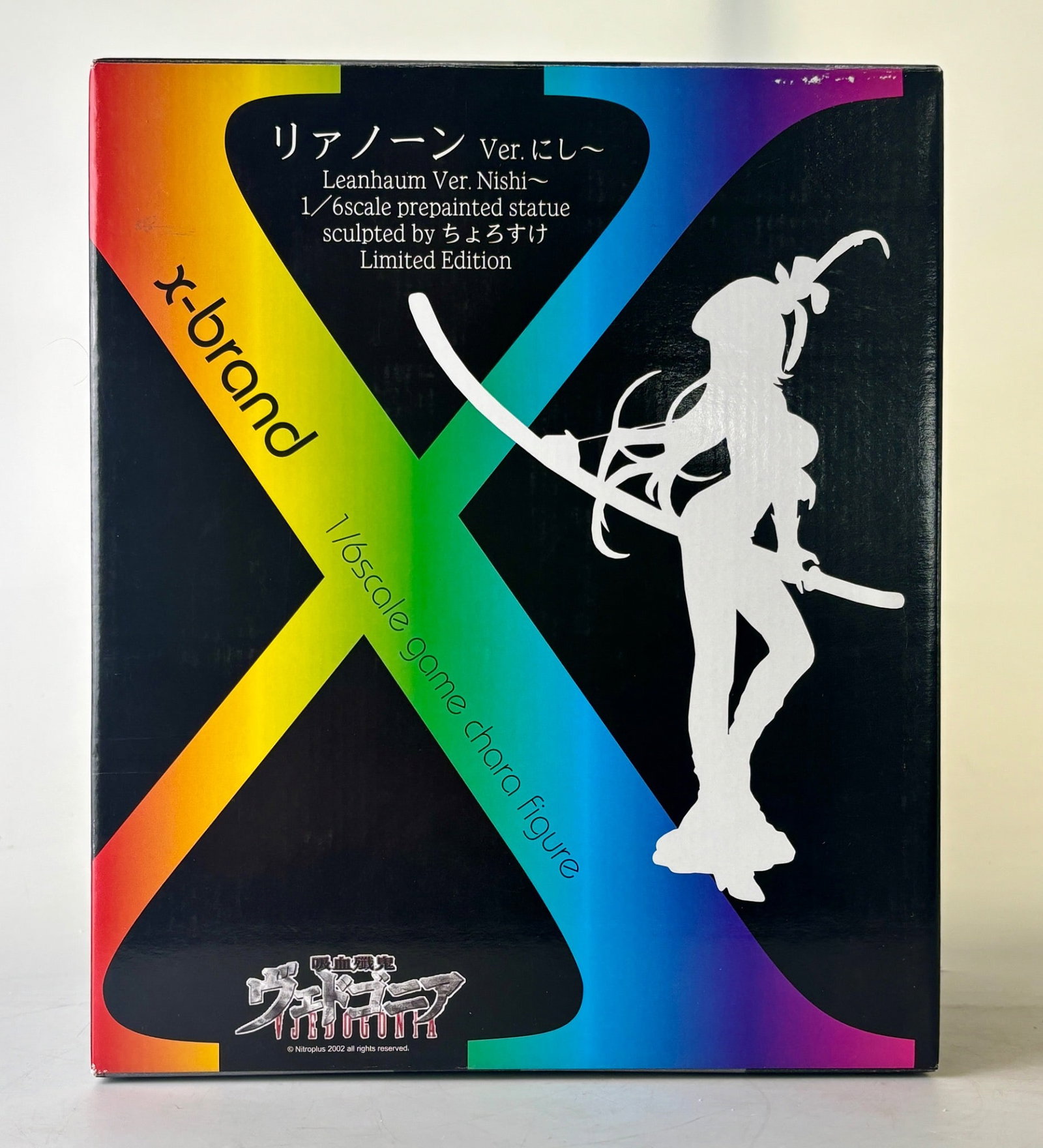 X-Brand Leanhaum Ver. Nishi 1/6 Scale Figure: Limited edition 1/6 scale prepainted statue crafted by x brand. Features Leanhaum Ver. Nishi, with detailed sculpting attributed to the artist listed on the packaging. Packaged in its original box wit