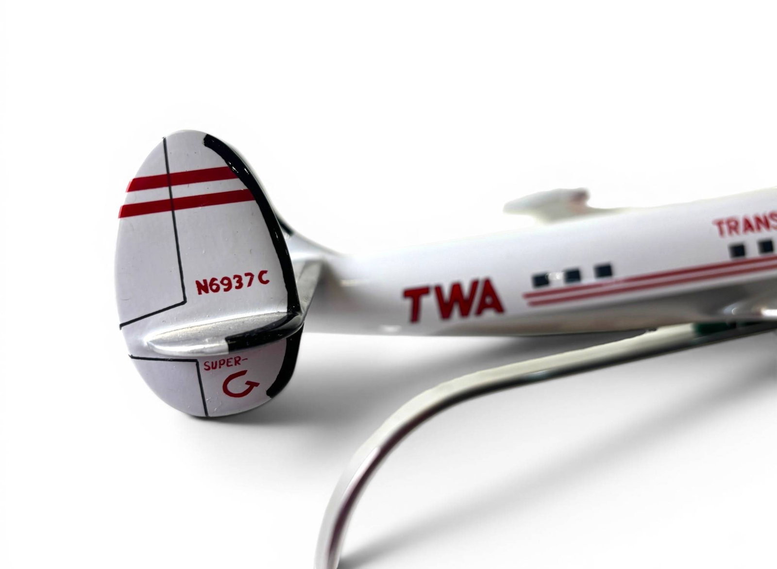 TWA Lockheed Constellation Super G Model Airplane - 7
