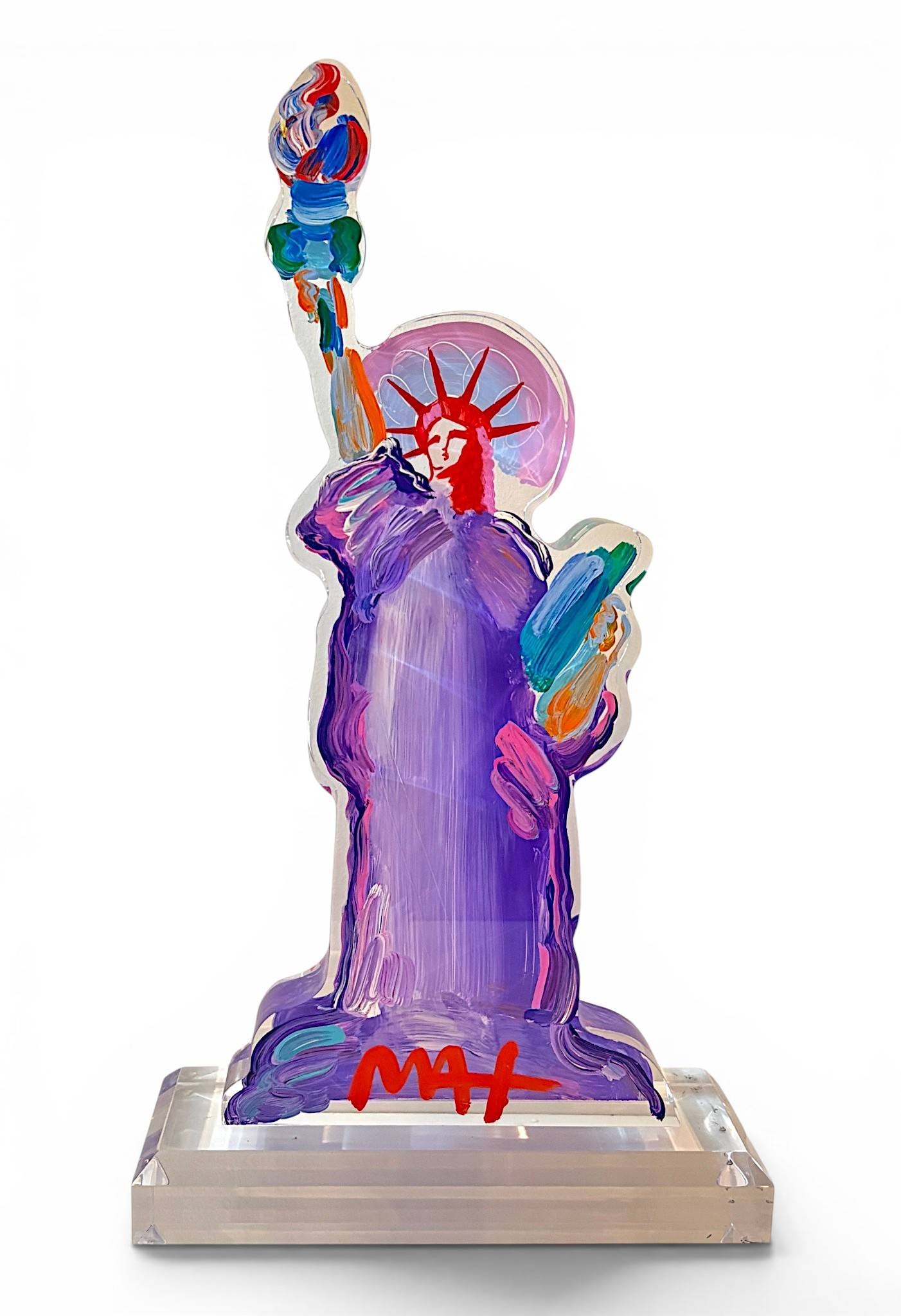 Peter Max 'Statue of Liberty Ver. 1' Painted Acrylic Sculpture (1 of 11)