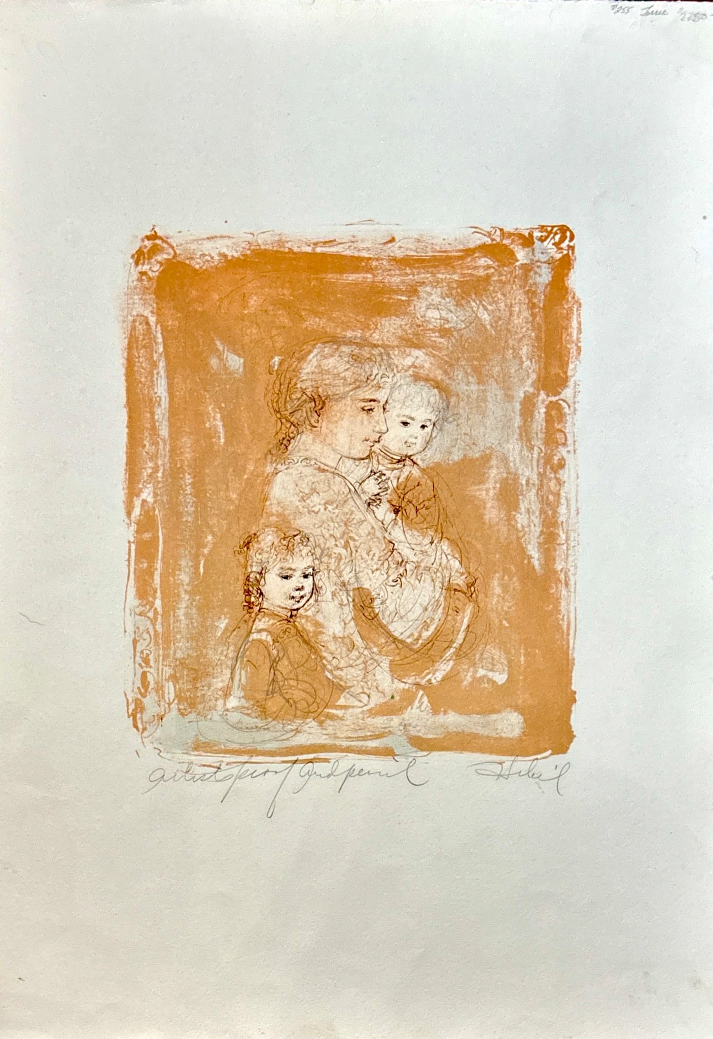 Double Sided Edna Hibel AP Terre and Maria and Child (1 of 14)