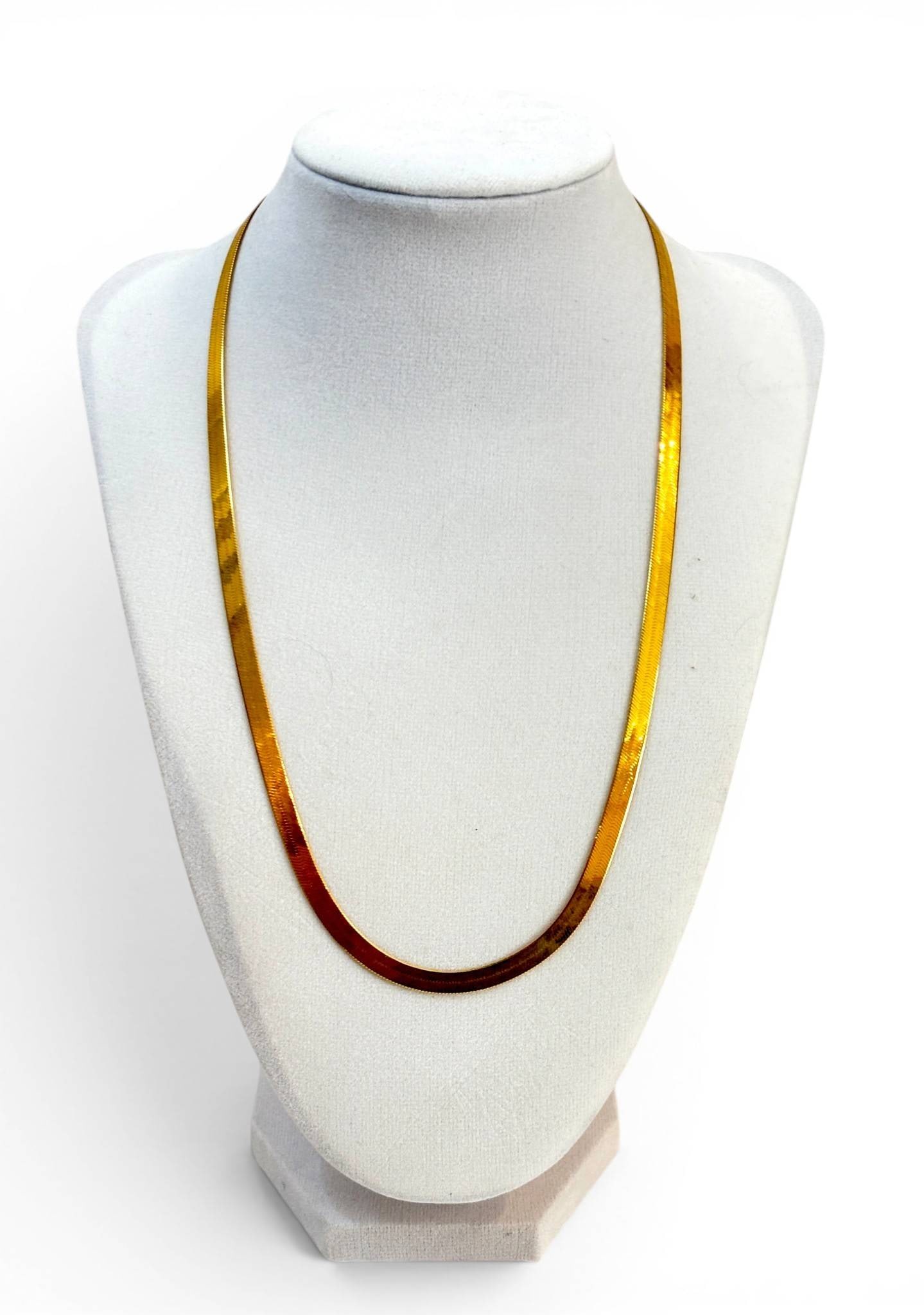 14K Italian Gold Herringbone Necklace (1 of 9)