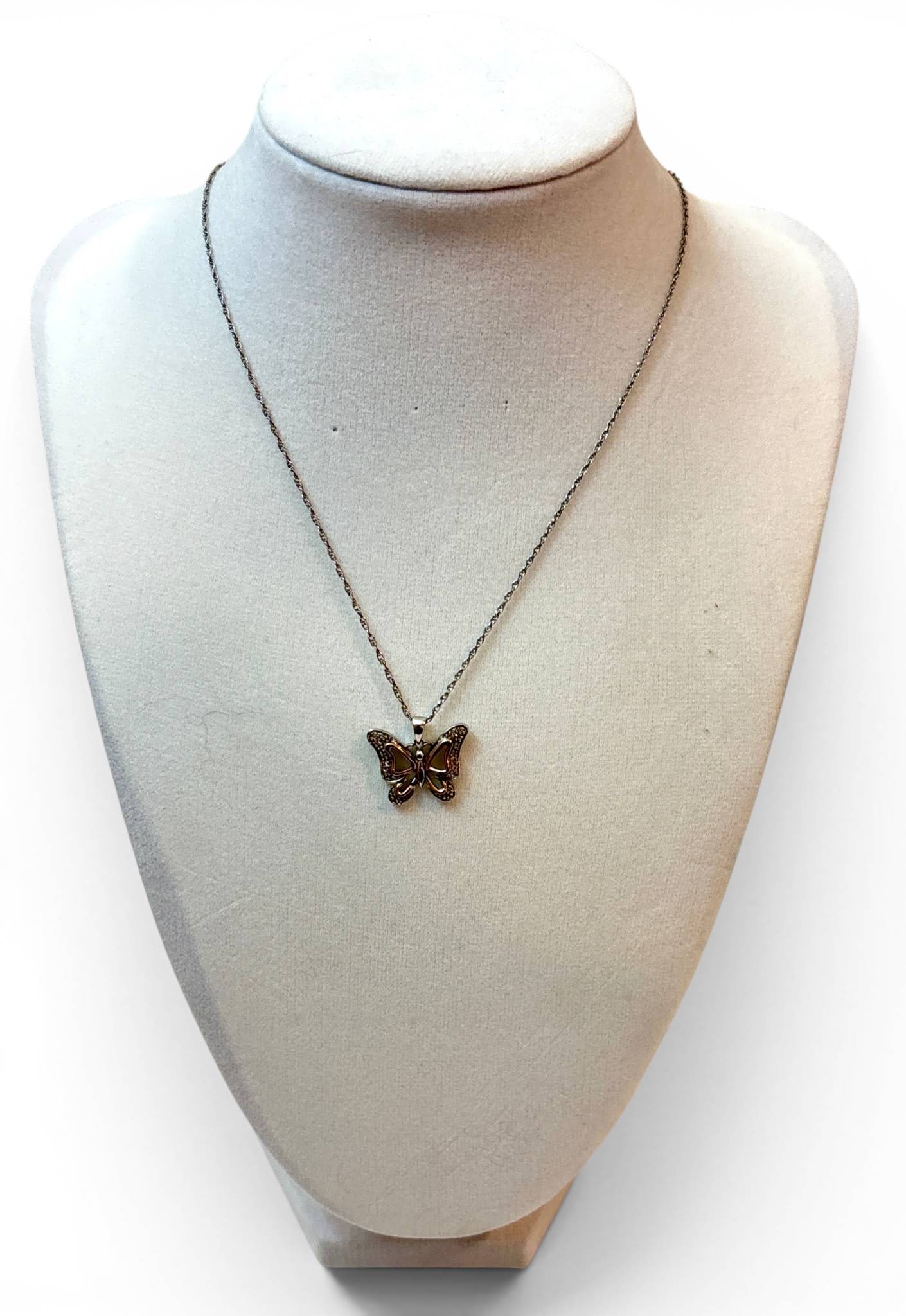 Sterling Silver Butterfly Pendant Necklace with Chain (1 of 7)