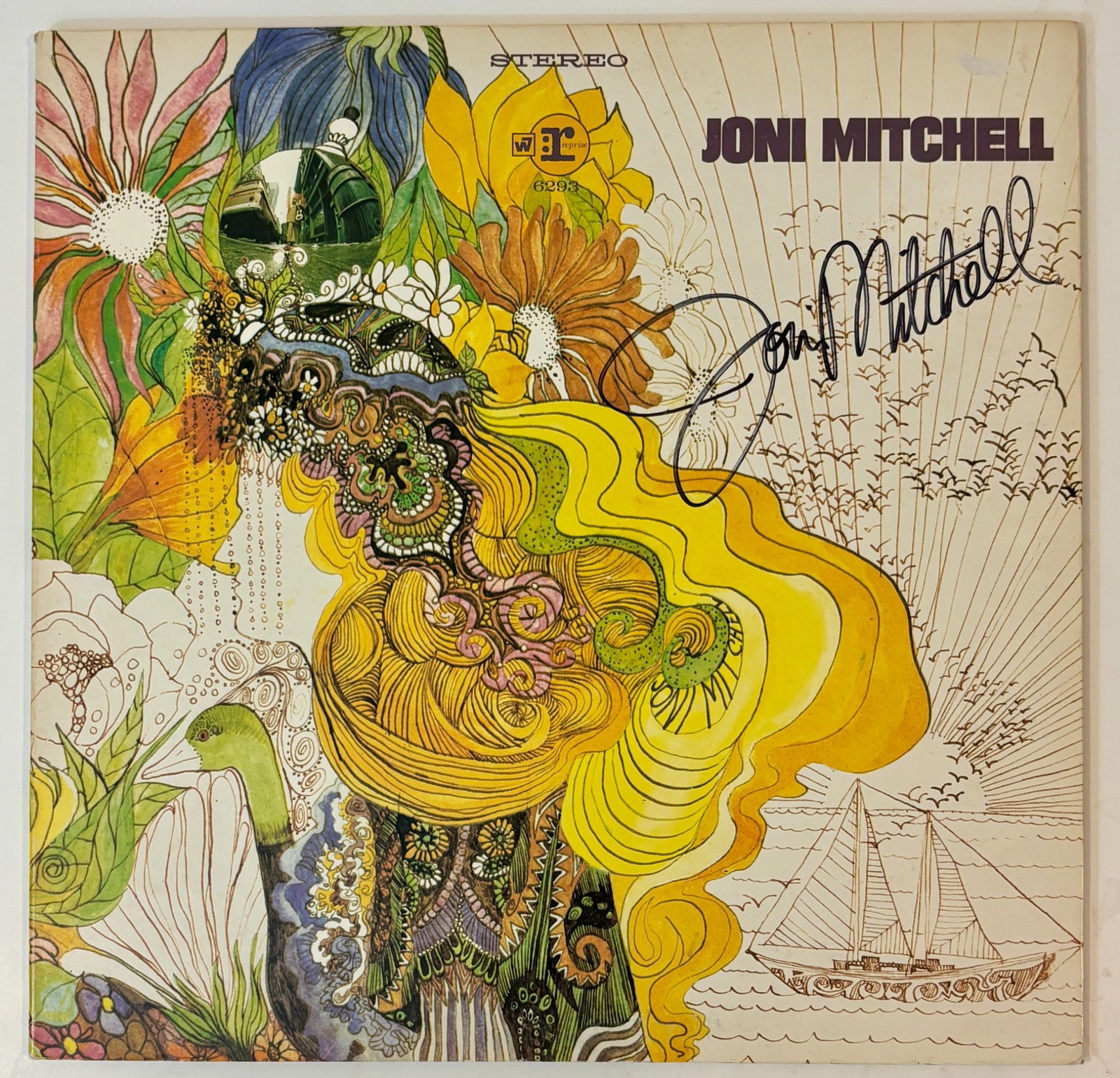 Joni Mitchell Signed Song to a Seagulls Vinyl Record Album, Reprise Records RS 6293 (1 of 8)