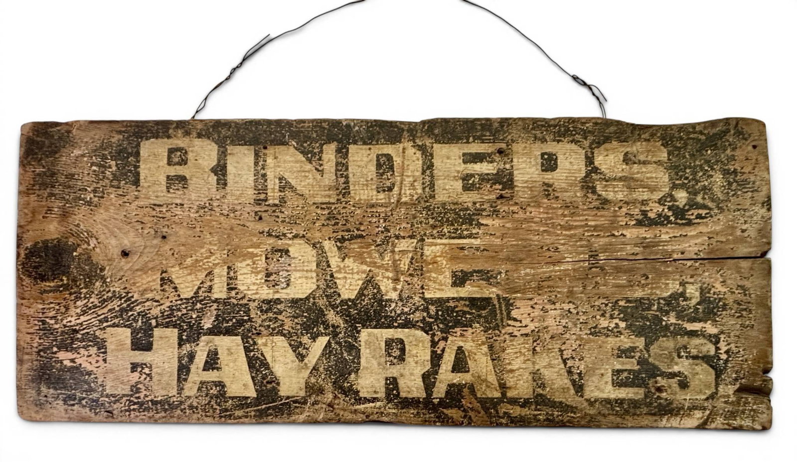 Wooden Advertising Sign for Binders, Mowers, and Hay Rakes (1 of 6)