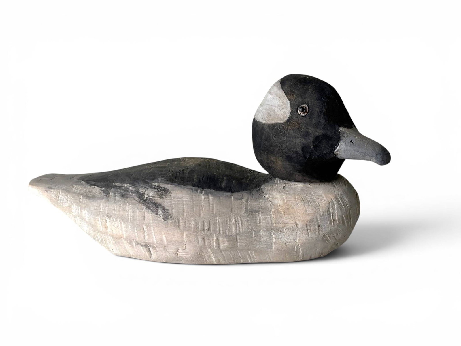 Hand-Carved Wooden Duck Decoy Signed by Mike Jones, 1992 (1 of 7)