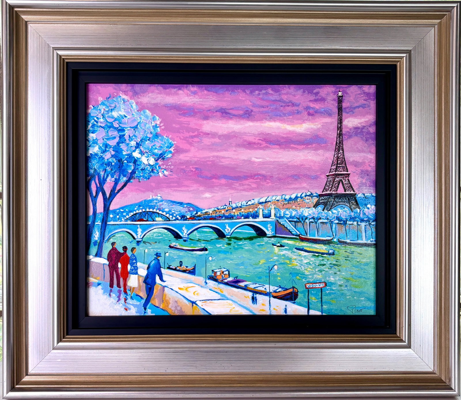 La Tour Eiffel en Hiver by Jean-Claude Picot, Embellished Serigraph (1 of 9)