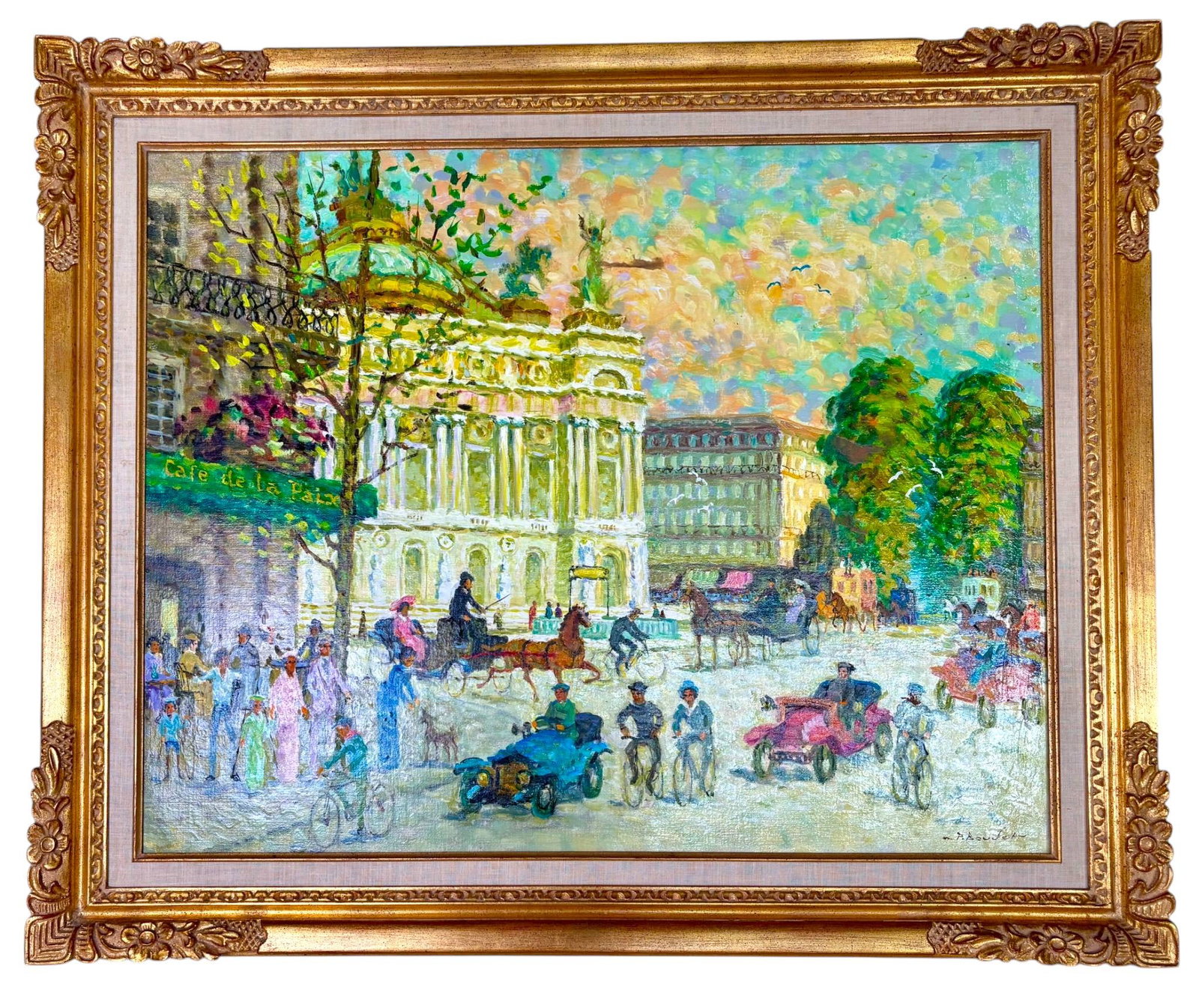 Oil on Canvas Pierre Boudet ‘Paris la Place de l’Opera’ (1 of 16)