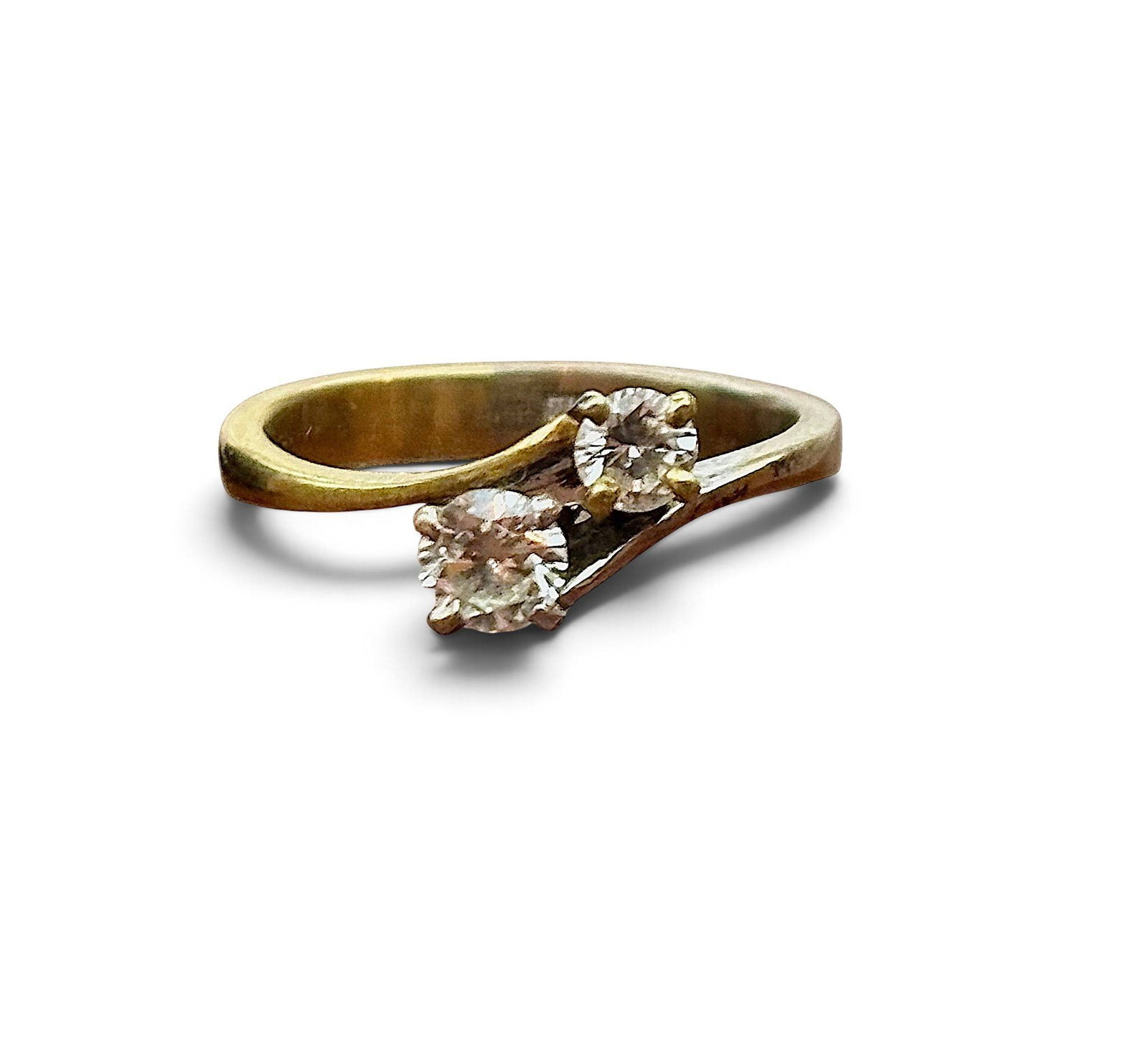 Two-Tone Natural Diamond Engagement Ring in 14K Gold (1 of 7)