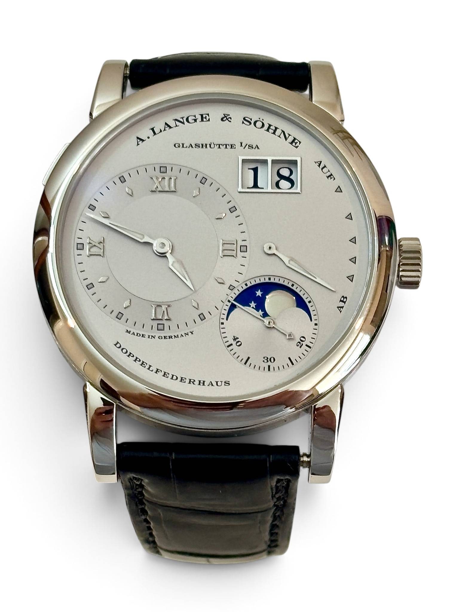 A. Lange & Söhne Platinum Moon Phase 1 Watch with Box - 7