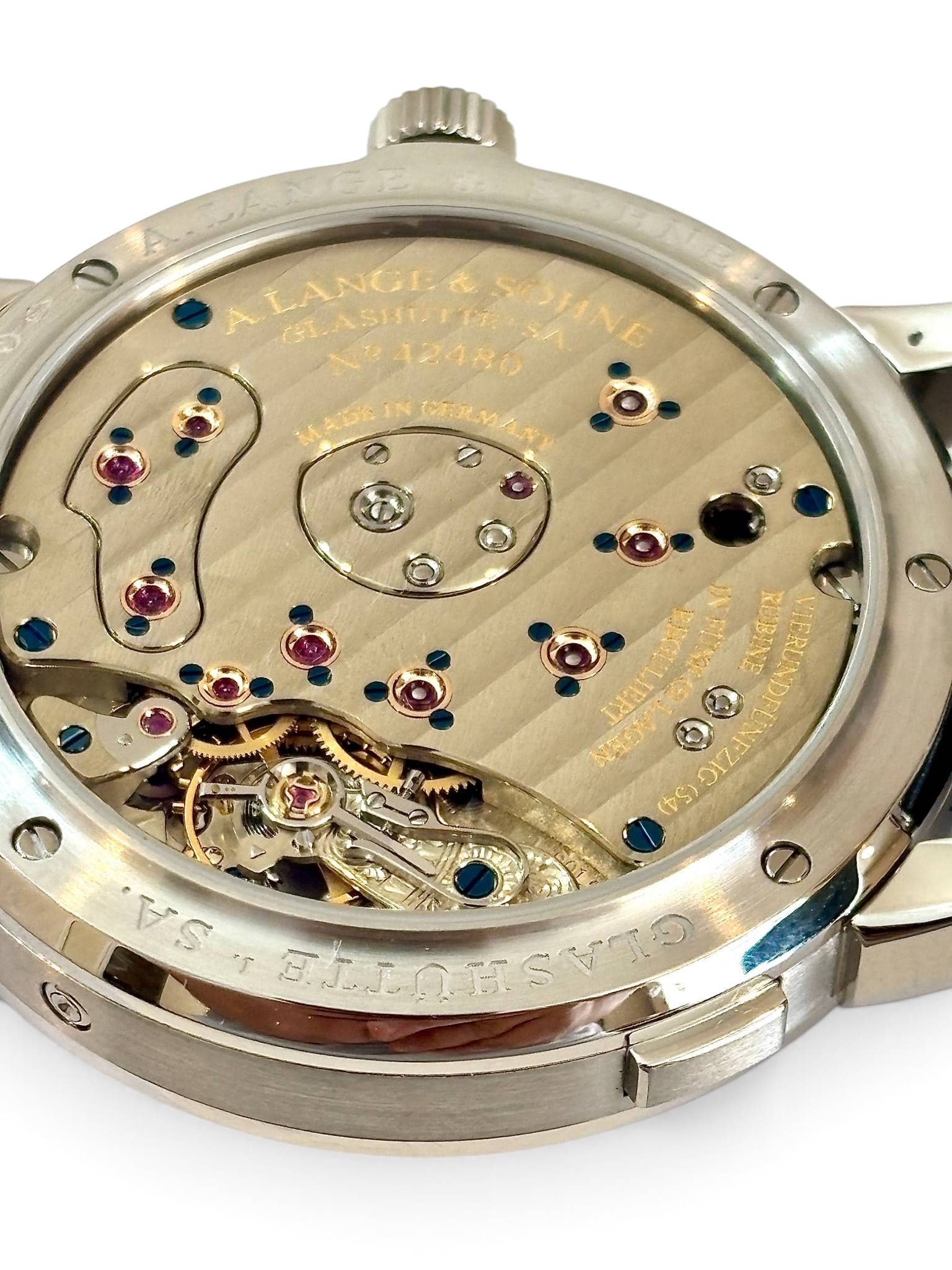 A. Lange & Söhne Platinum Moon Phase 1 Watch with Box - 8