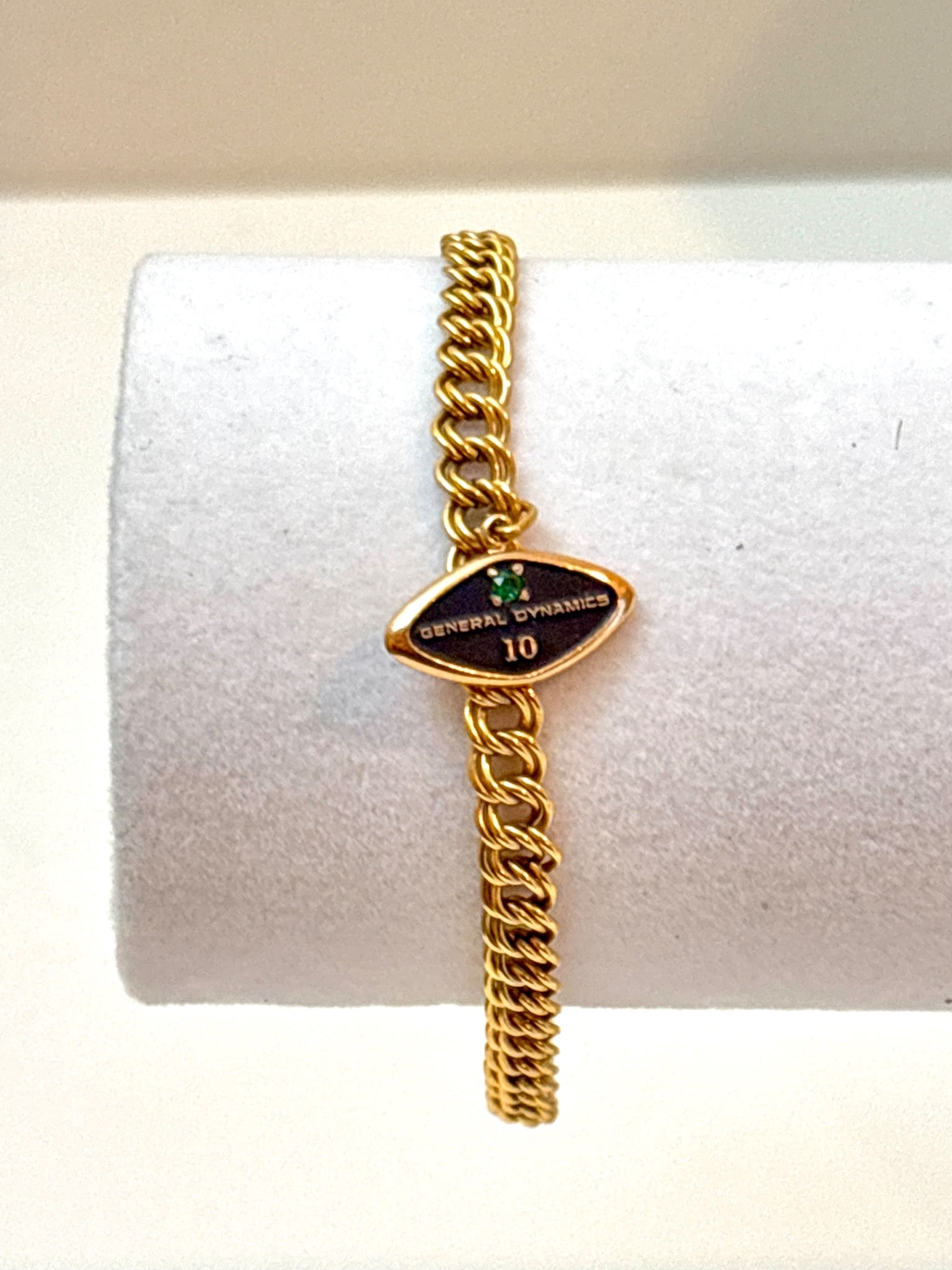 General Dynamics Bracelet with 12K HGE Chain and 10K Charm (1 of 6)