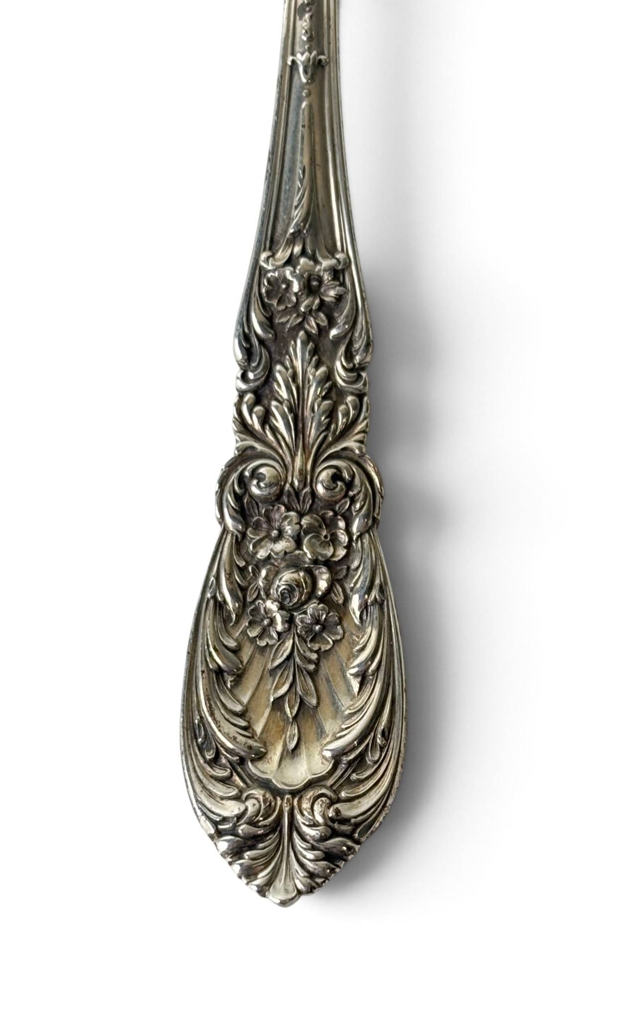 Six Sterling Silver Ornately Patterned Spoons - 4