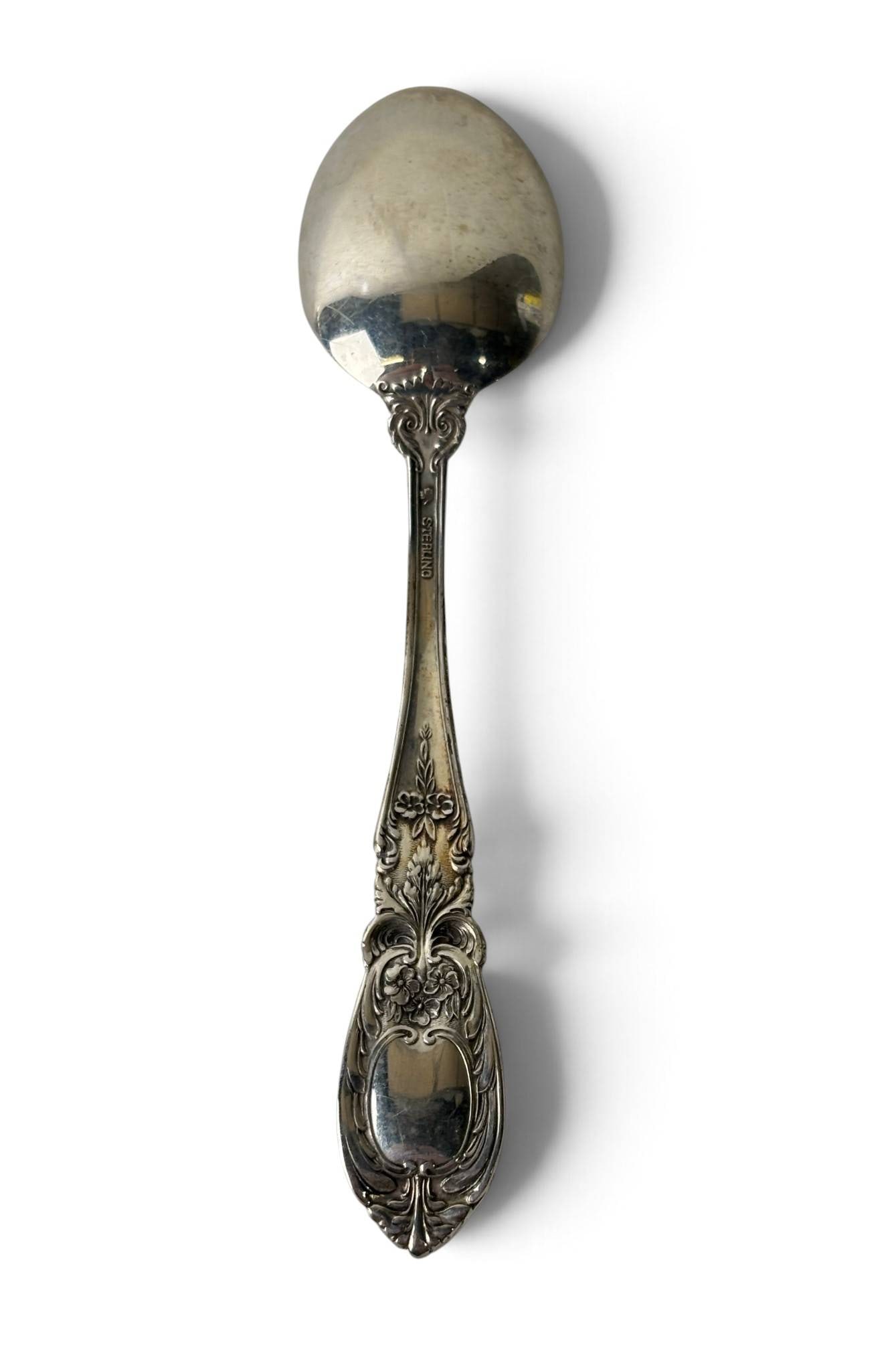 Six Sterling Silver Ornately Patterned Spoons - 5