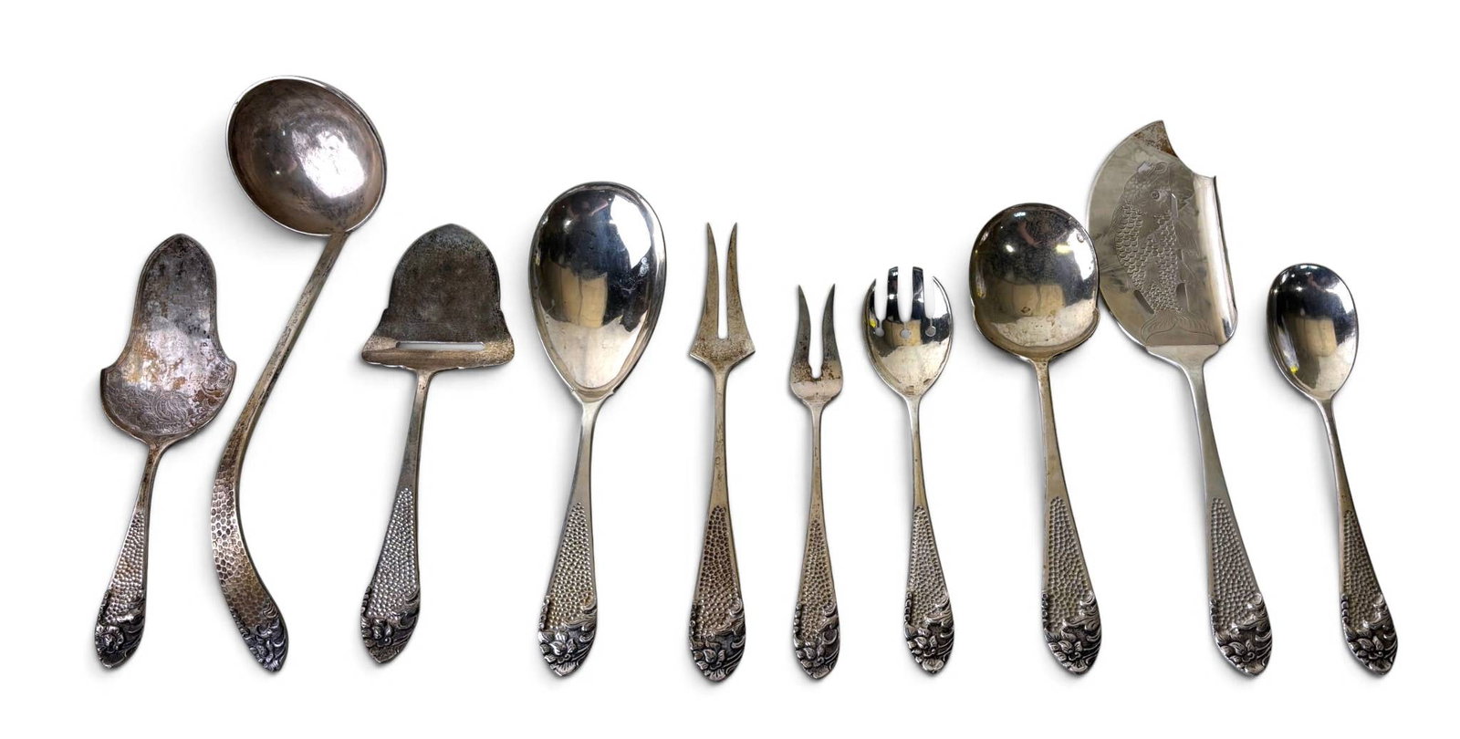 Continental Silver 800 Repousse Serving Pieces (1 of 16)