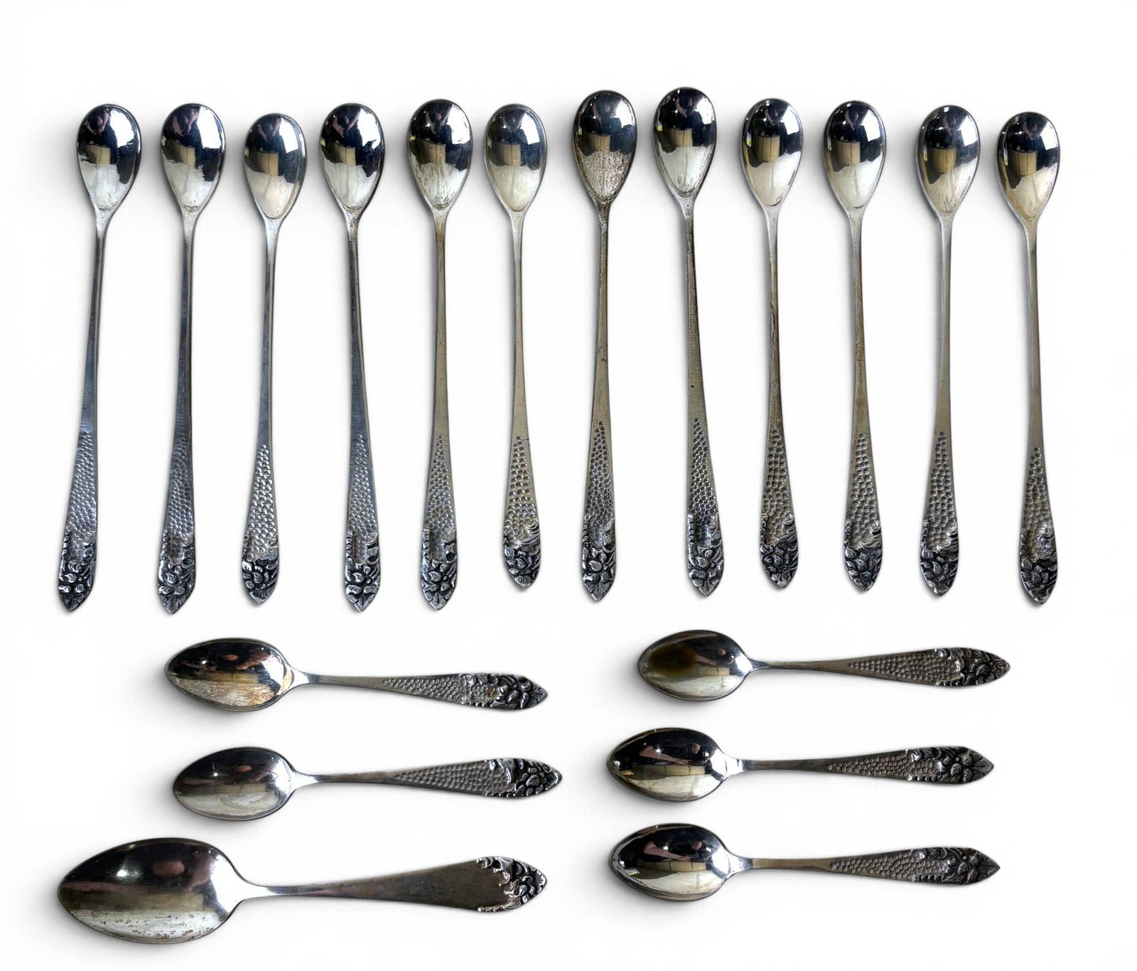 Continental 800 Silver Iced Tea Spoons and Teaspoons (1 of 10)