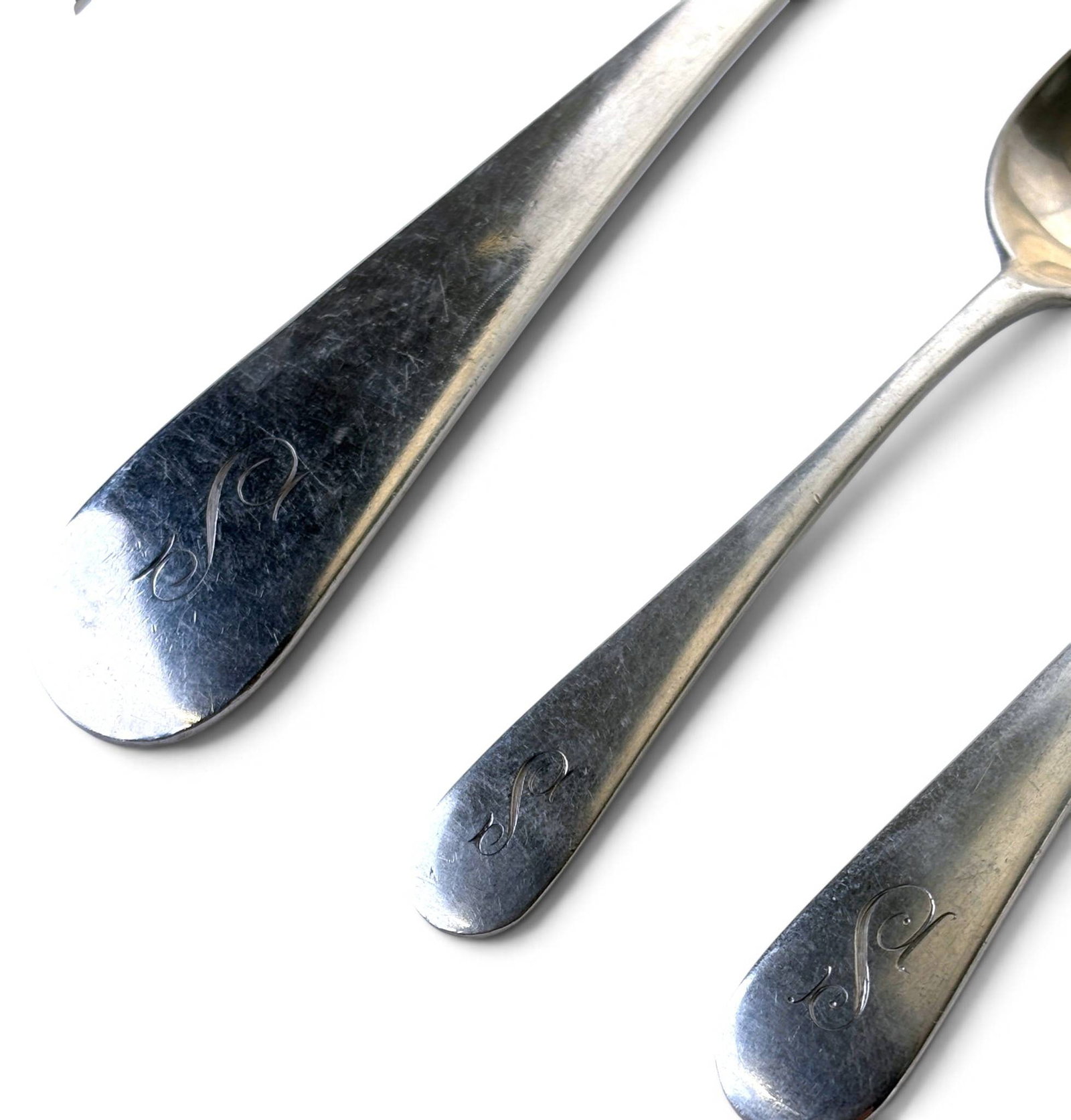 Monogramed Sterling Silver Flatware Set - 7