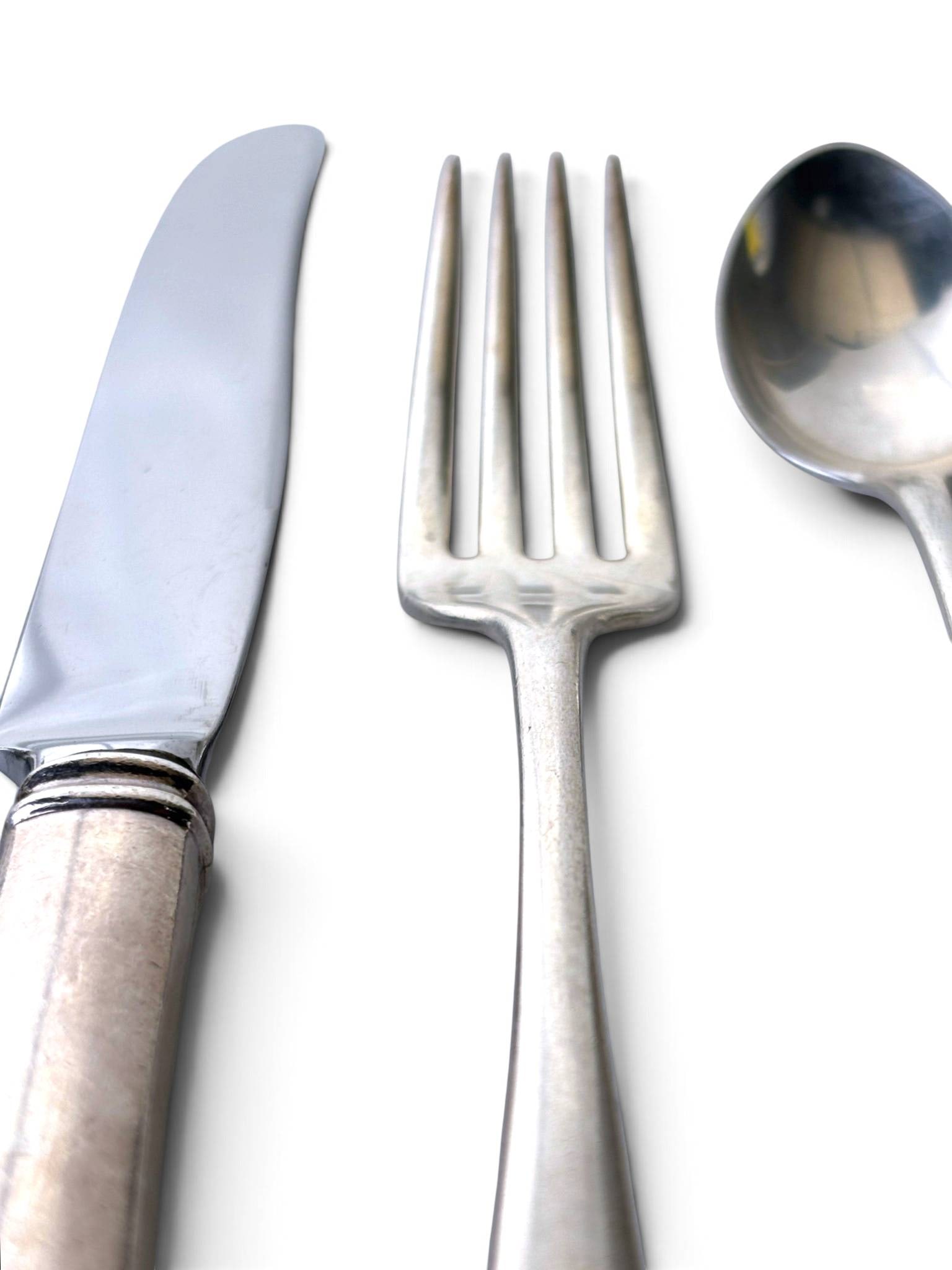 Monogramed Sterling Silver Flatware Set - 8