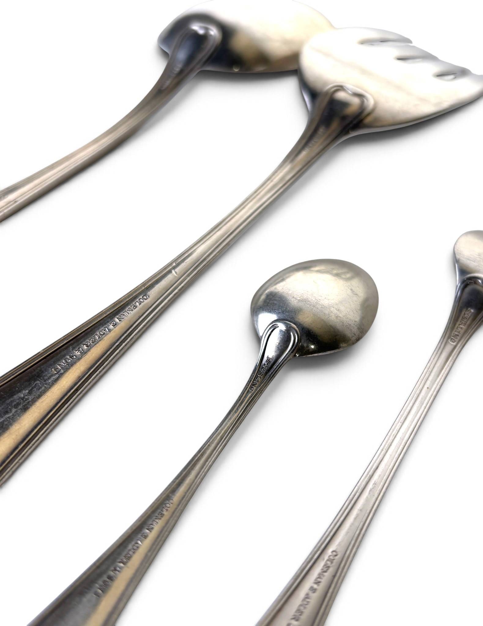 Monogramed Sterling Silver Flatware Set - 9