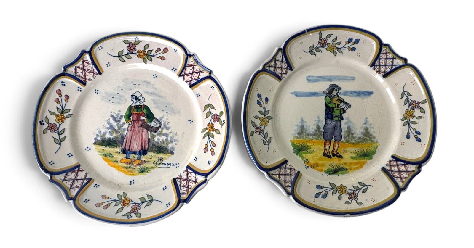 HB Quimper Croisille Plates circa 1925 (1 of 17)