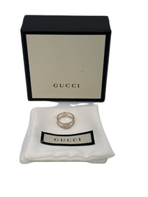 Gucci Interlocking G Ring Sterling Silver size 4