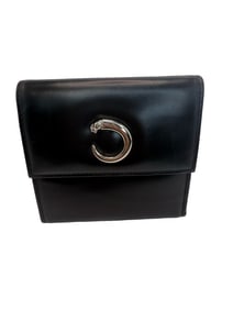 Cartier Panthere Wallet Black Leather Enamel