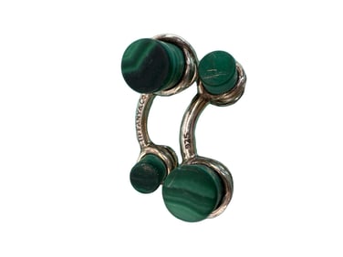 Vintage Tiffany & Co Malachite .925 Cufflinks