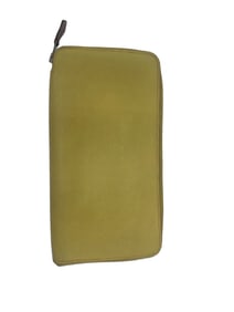 HERMES Wallet Azap Round Zip Yellow Green