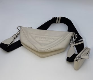 Prada Leather Triangle Crossbody