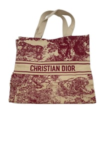 Christian Dior Reusable Straw Tote Bag