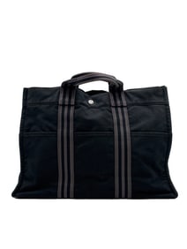 Hermes 1990 Canvas Tote Bag