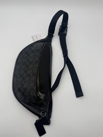 Coach Warren Belt Bag In Signature Canvas IN Black