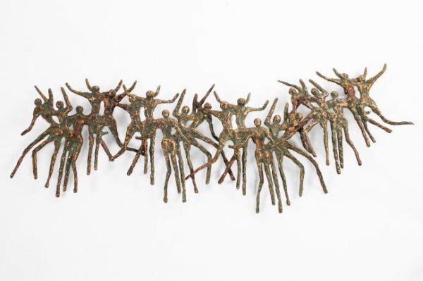 Curtis Jeré "People Sculpture" USA circa 1970: Curtis Jeré "People Sculpture" USA circa 1970, Dimensions: 15h x 37w inches, bronze