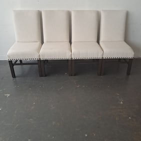 Set of Four Restoration Hardware Nailhead Side Chairs