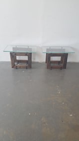 Restoration Hardware Reclaimed Brazilian Wood Side Tables